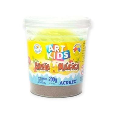 Imagem de Areia Magica Cinética 200g Acrilex Art Kids - Cores Variadas, Natural