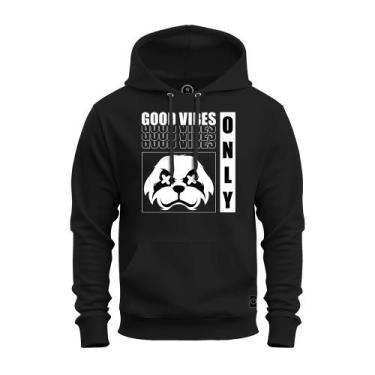 Imagem de Moletom Com Bolso Capuz Estampado Unissex Confortável Only Panda - Sup