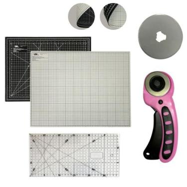 Imagem de Kit Base Placa Para Mesa Tabua de Corte Artesanato A3 45x30 Régua de A