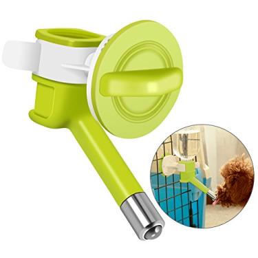 Imagem de Pet Water Dispenser Nozzle Automatic Dogs Cats Water Feeder Nozzle No Drip Water Dispenser Fountain Bottle Head Water Nozzle Anti Leaking Pet Hanging Drinking Nozzle (Green)
