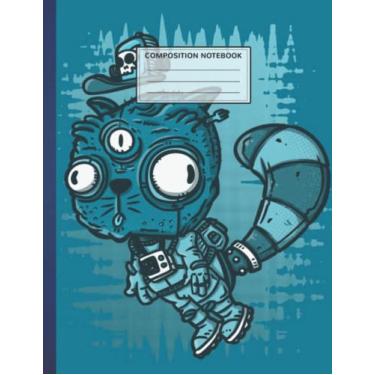 Imagem de Composition Notebook: blue cat 8.5 x 11 Inches, 110 Pages Composition Notebook, Wide Ruled Lined Paper Journal, Wide Ruled Notebooks