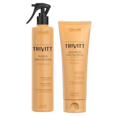 Imagem de Kit Fluido Para Escova + Shampoo Pós-Química 250ml  Trivitt - Itallian