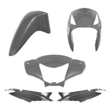 Imagem de Kit Carenagem Moto Honda Biz 125 KS ES 2006 a 2010 4 Peças Cromo Forte