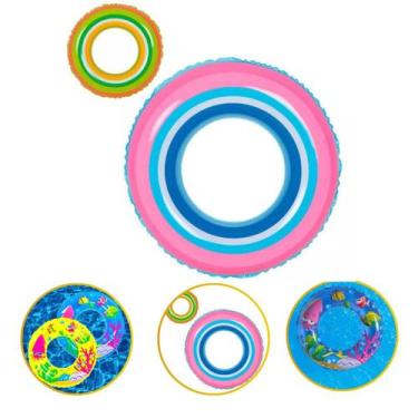 Imagem de Boia inflavel circular listras srt cor 90cm - Wellmix