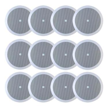 Imagem de 12 Alto-falante Arandela Caixa Som Teto Jbl Branca Redonda