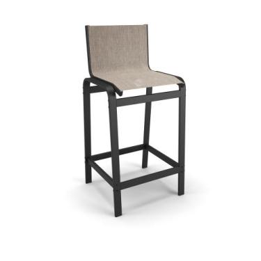 Imagem de Banqueta Alta Cozinha Balcão Bancada Alumínio Preto - Aluv Móveis