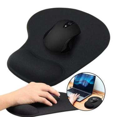 Imagem de Mouse Pad com Apoio de Pulso Ergonômico Confortável Almofadinha para M