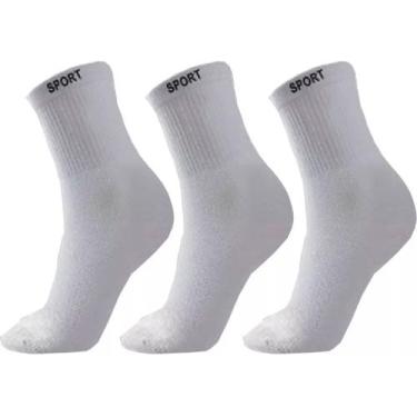 Imagem de Meia Cano Alto Longo Meias Grossas Masculina Kit Meia 6 ParES - Sport 