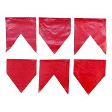 Imagem de BANDEIRINHA DE PLÁSTICO FESTA JUNINA COR ÚNICA 10m - QFESTA, VERMELHO