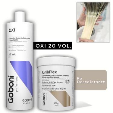 Imagem de Kit Pó Descolorante Ultra-rápido Branco 400g + Oxi 20 vol. 900ml Gabon