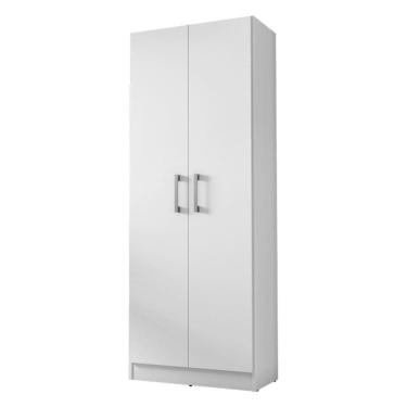Imagem de Armario Multiuso 2 Portas Suporte Vassoura Lavanda Kits Paraná Branco White Branco White