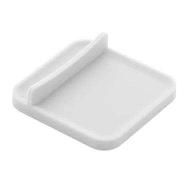 Imagem de YAMAZAKI home 3887 Suporte de silicone resistente ao calor para alisador de cabelo/babyliss, tamanho único, branco