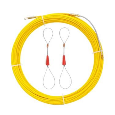 Imagem de VGongTech Kit Extrator De Cabo Fibra Vidro 100 Pés, Fita Adesiva Para Parede, Passador Fio Duto Elétrico, Fixador 3 Mm