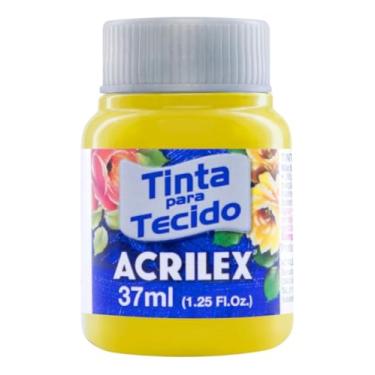 Imagem de Tinta Para Tecido Fosca Acrilex 37ml 1 Unidade Artesanato Fixação Frio Alta Cobertura – Fixação a Frio e Alta Cobertura Com Acabamento Fosco, Este Kit É A Escolha Perfeita Para Quem Busca Qualidade (Amarelo Limão 504)