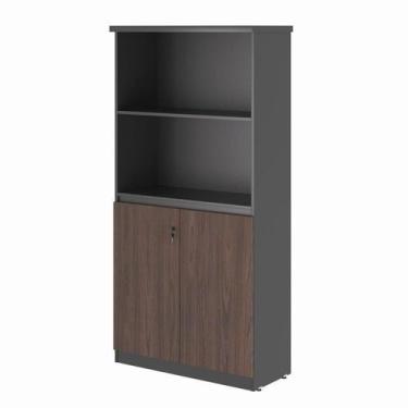 Imagem de Estante com 3 Prateleiras Safira Freijo Preto - CASA H