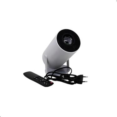 Imagem de Mini Projetor Portátil Smart, 1080P Full HD, Wi-Fi/Bluetooth 5.0, 130 Polegadas, Branco,- Fonte de alimentação do controle: 2 Pilhas AAA (NÃO INCLUSAS)