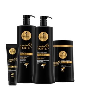 Imagem de Kit Cavalo Forte Shampoo Condicionador Máscara 1000ml/gr + Leave in