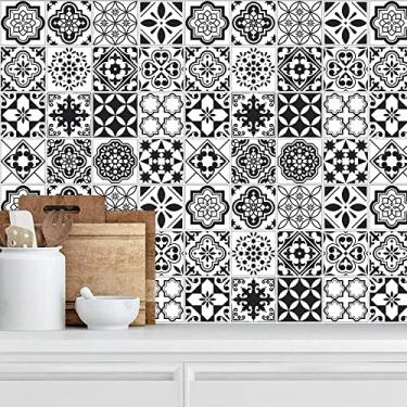 Imagem de Papel de Parede Adesivo Autocolante Estilo Azulejo Decoração Para Cozinha 10 Metros