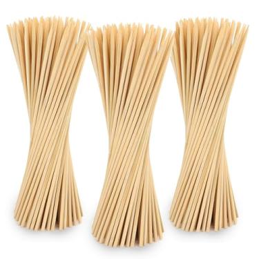 Imagem de SUPPLIKA Pacote Com 100 Espetos De Bambu 30 Cm Para Churrasco, Aperitivos, Frutas, Coquetéis, Espetinhos, Fontes Chocolate, Grelhados, Cozinha, Artesanato E Festas, Palitos Madeira Natural — Φ=4 Mm,