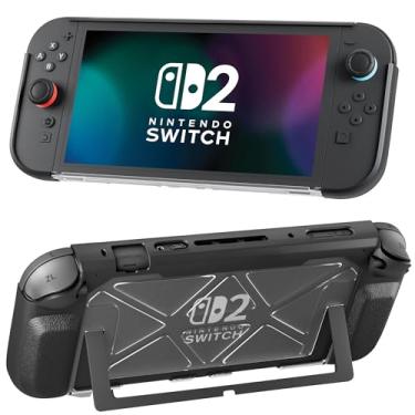 Imagem de FUNDIARY Dockable Case for Switch 2(2025), [Heavy Duty] Shockproof Accessories Bundle with Portable Full-Body PC Protective Cover and TPU Anti-Slip Grip Design for Switch 2 Console & Joycon Controller