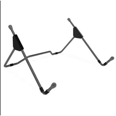 Imagem de Suporte Ergonômico para Notebook, Regulável 35-60 Graus, Estrutura em Aço, Dobrável, Preto