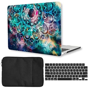 Imagem de Capa rígida compatível com MacBook Pro 15 polegadas 2019 2018 2017 2016 versão A1707 A1990, capa rígida de plástico, bolsa de laptop e película de teclado para Mac Pro 15 Touch Bar, mandala colorida