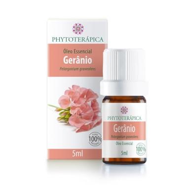 Imagem de PHYTOTERAPICA - Óleo Essencial Gerânio - Para Difusor, Massagem e Aromaterapia - Proporciona tranquilidade, acalma a mente e ameniza linhas de expressão - 100% Puro e Natural - Floral, 5ml