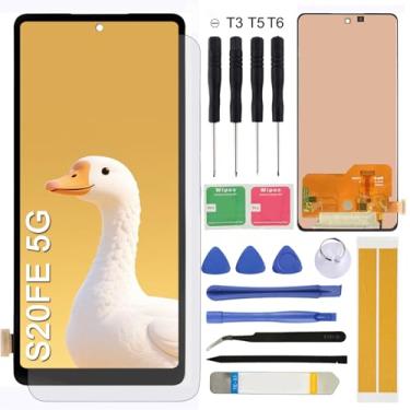 Imagem de Substituição de tela LCD para Samsung Galaxy S20 FE 5G SM-G781U1/DS G781A G781W G781B G781N 16.5 cm Display LCD Touch Screen Kit de ferramentas digitalizadoras