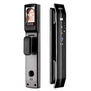 Imagem de Fechadura Digital Inteligente com Reconhecimento Facial, Biometria, Teclado Numérico, Tuya Smart Lock
