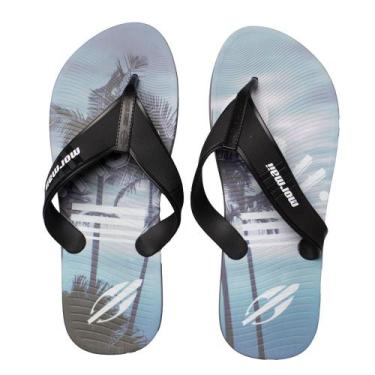 Imagem de Chinelo Masculino Mormaii Tropical Graphics Tiras Preto/Azul - GRENDEN
