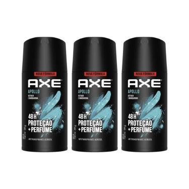 Imagem de Kit 3 Desodorante Axe Apollo Body Spray Aerosol 150ml