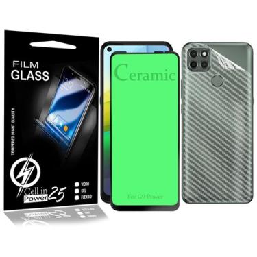 Imagem de Película 9d Cerâmica Moto G9 Power XT2097 6.78 + película de carbono v