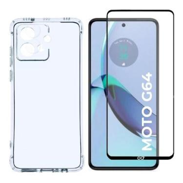 Imagem de Capa Capinha + Pelicula Vidro 3D Compatível Para Moto G64 - Db