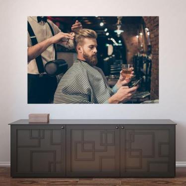 Imagem de Painel Adesivo de Parede - Barbearia - Barber Shop - 981pnm - Allodi