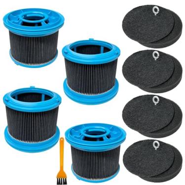 Imagem de 4 filtros HEPA e 4 conjuntos de substituição de filtros a vácuo compatíveis com Bissell PowerClean FurGuard 280W e FurFinder 200W aspirador autônomo sem fio