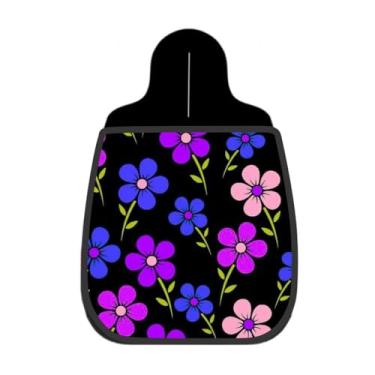 Imagem de Lixeira De Carro Organizador Lixinhocar Flores em Tons de Roxo e Rosa