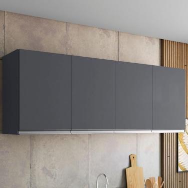 Imagem de Armario Aereo Texas 4pts 1,50m Cinza Fosco