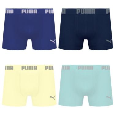 Imagem de Kit 4 Cuecas Puma Boxer Sem Costura Masculina