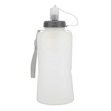 Imagem de Garrafa de água portátil dobrável e macia, copo de água de silicone grande de 750 ml para corrida ao ar livre, ciclismo, viagem, fitness, material de TPU leve, corpo de garrafa transparente