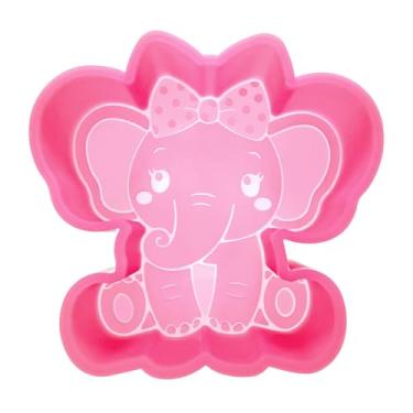 Imagem de (Design 300 opcionais) MUBYOK M549 Bebê Elefante com Laço Molde Freshie de Silicone para Assar Contas Aromáticas Suprimentos de Carro Freshie