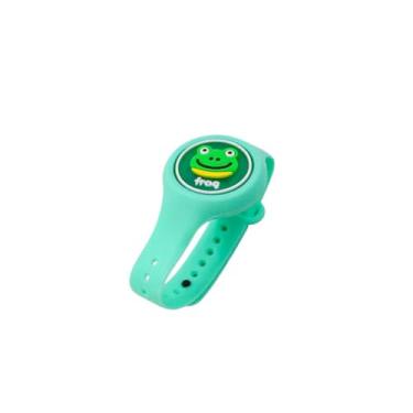 Imagem de Pulseira Repelente Anti Mosquito e Pernilongos Bracelete Relogio Infantil com alça de silicone, Seguro Para Crianças e Bebês, Figurinhas Cor: Verde