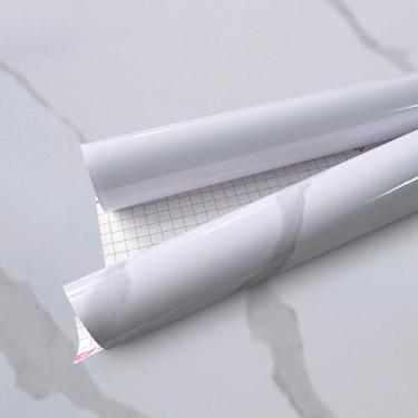 Imagem de ANT Papel de parede de contato de mármore autoadesivo para gaveta de bancada, prateleira, armário, fácil de limpar (mármore brilhante, 39,9 cm x 3 m)