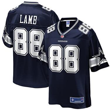 Imagem de Camiseta masculina réplica CeeDee Lamb Navy Dallas Cowboys