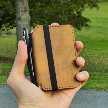 Imagem de MiNotes Microbook – Caderno de bolso recarregável, papel quadriculado A7, conjunto de cadernos e canetas de bolso, capa dura de 7,6 x 10,8 cm, diário de bolso personalizável de 160 páginas