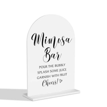 Imagem de Placa de bar Mimosa para chá de panela, placa de bar de casamento, para noivado, chá de panela, recepção, evento, festa, mimosa, bar, mesa, decoração acrílica