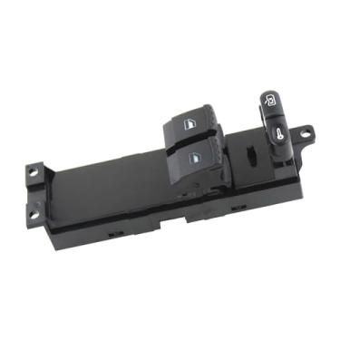 Imagem de Botão do interruptor de controle do vidro elétrico, botão do regulador do vidro elétrico para Bora 1J3959857 (sem cromagem)