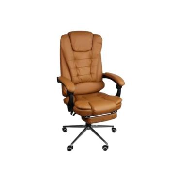 Imagem de Cadeira De Escritorio Ergonomica Presidente Apoio Para Pés Cor:Marrom