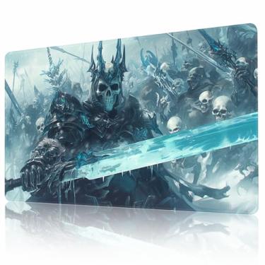 Imagem de MTG Playmat Non-Slip Rubber Backing Printing Commander Board Game Desk Mat Duel Mat TCG Playmat PTCG Playmat 24x14 inches and Free Storage Bags (Skeleton Army)