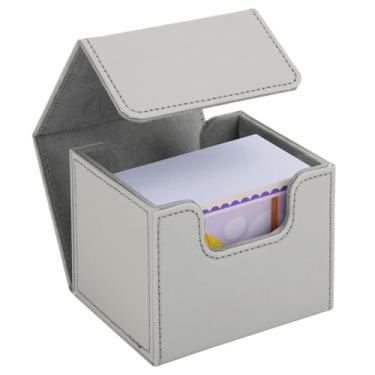 Imagem de Homakover Trading Card Storage Box, Card Deck Case for Trading Cards 100, Leather Magnetic Closure Commander Deck Box Fit for MTG and Sport Cards (Grey)