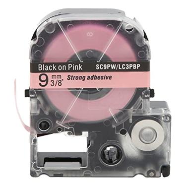 Imagem de Fita para etiquetagem, resistente a altas temperaturas, durável, para fabricação de etiquetas, para impressora de etiquetas Série LW e Máquina de etiquetas Jin Gong SR230C SR530C (Letra preta de